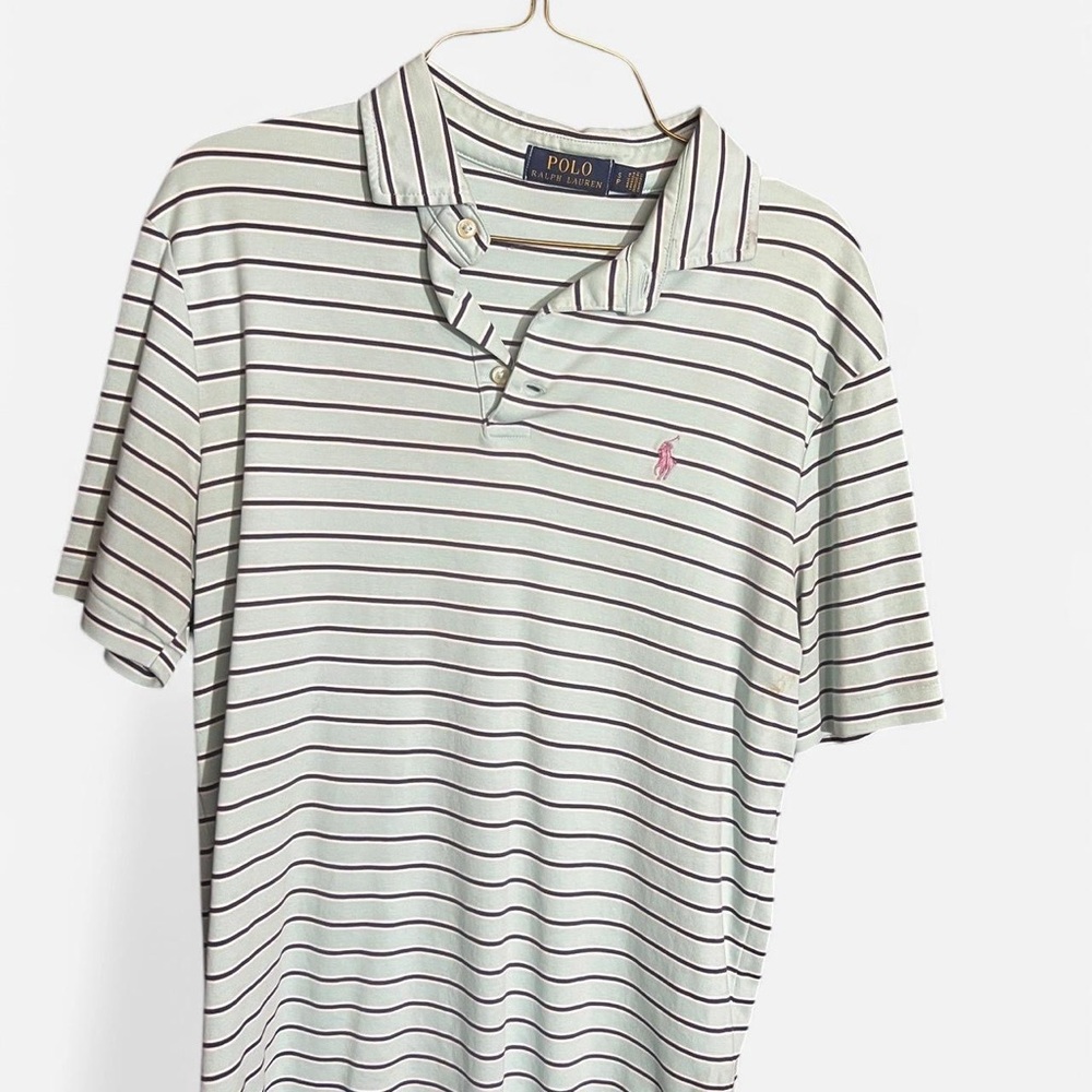 Ralph Lauren Polo Shirt Black and White Striped